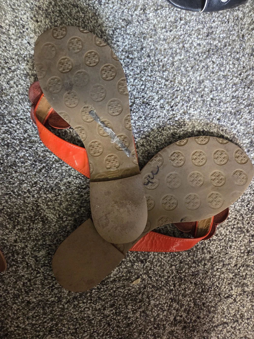 Tory Burch Orange Flower Miller Sandals